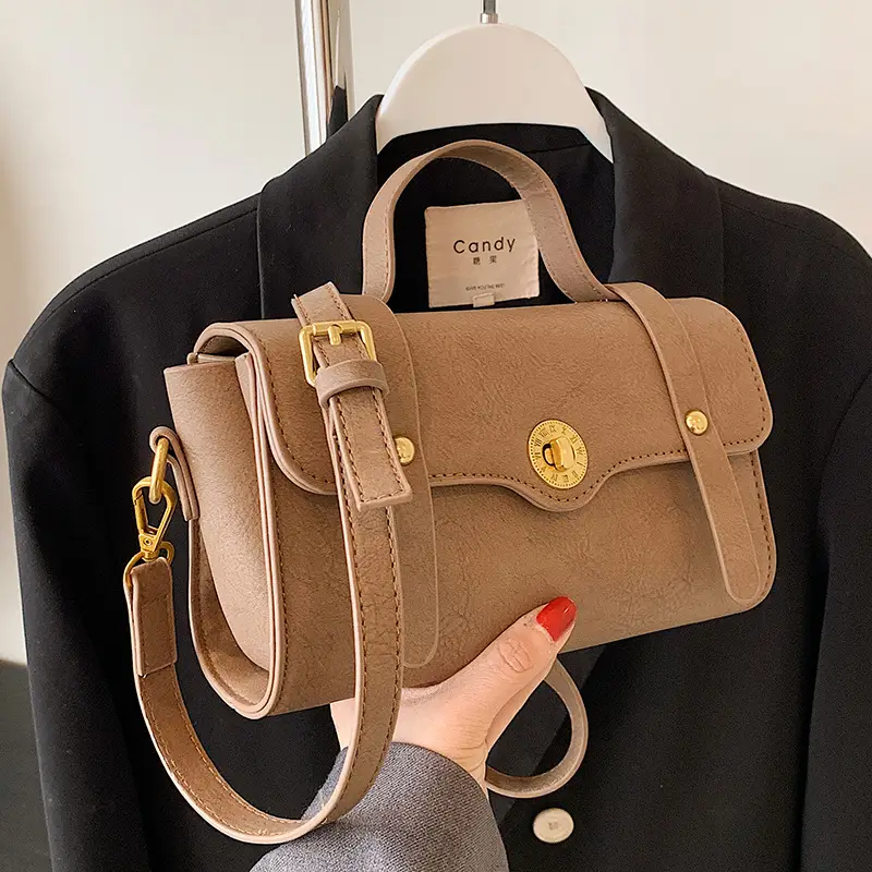 Women's Retro Messenger Bag Brown Shoulder Bag 2023