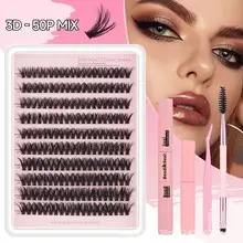 Wet False Eyelashes European American Thick Cosplay 50d60d80D — feature 1