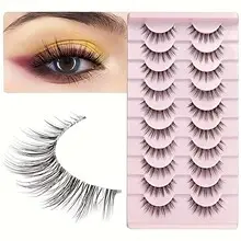 Wet False Eyelashes European American Thick Cosplay 50d60d80D — feature 13
