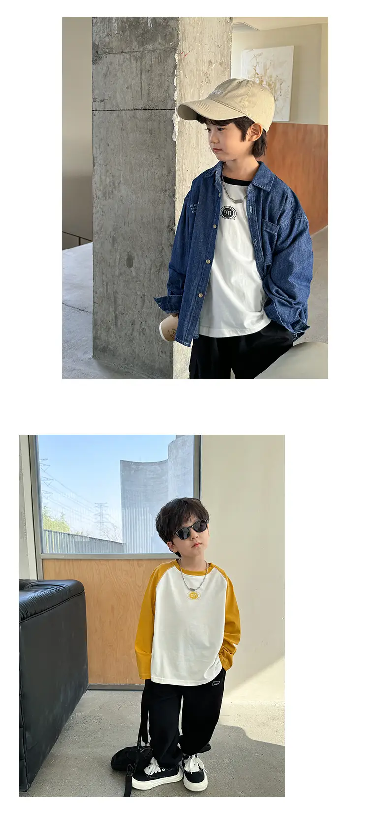 Haima Boys Pure Cotton Long Sleeve T-Shirt Spring Autumn — feature 20