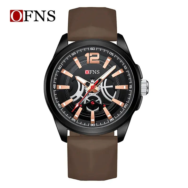 Ofns Men's White Silicone Watch with Digital Display - Image 3
