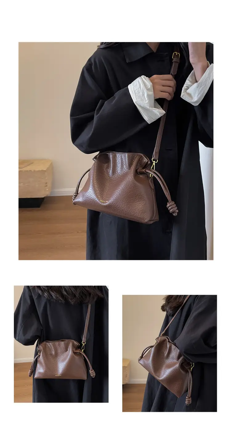 Brown Pleated Shoulder Bag for Women 2023 — feature 12