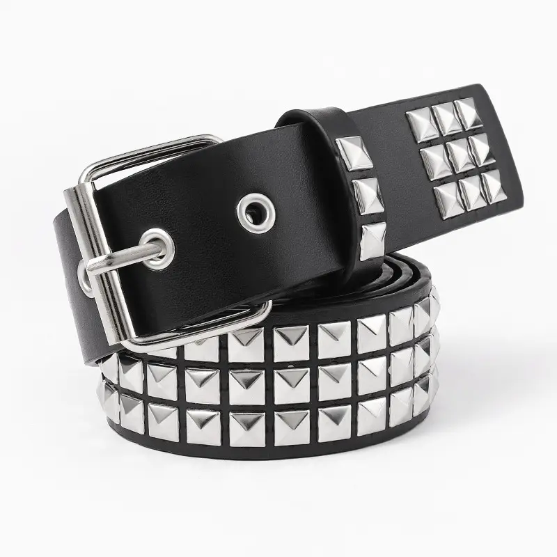 Black with silver pyramid 3.8*110CM