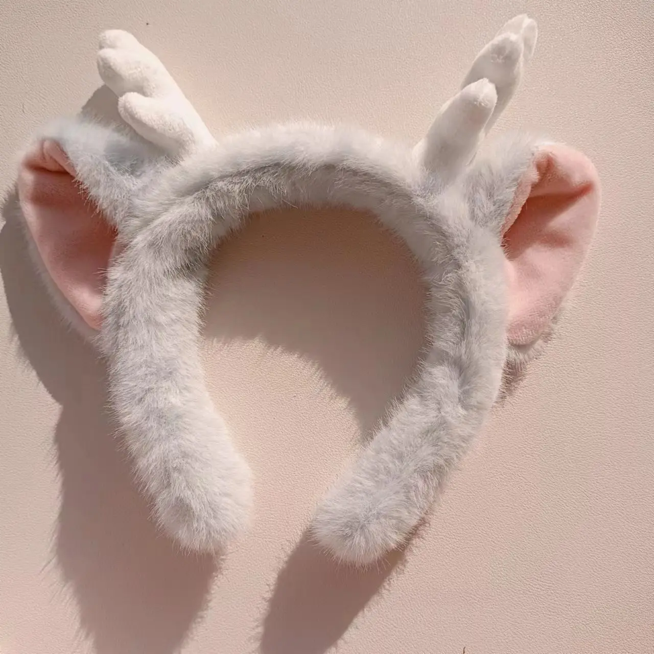 New Year Dragon Plush Headband Small White — feature 3