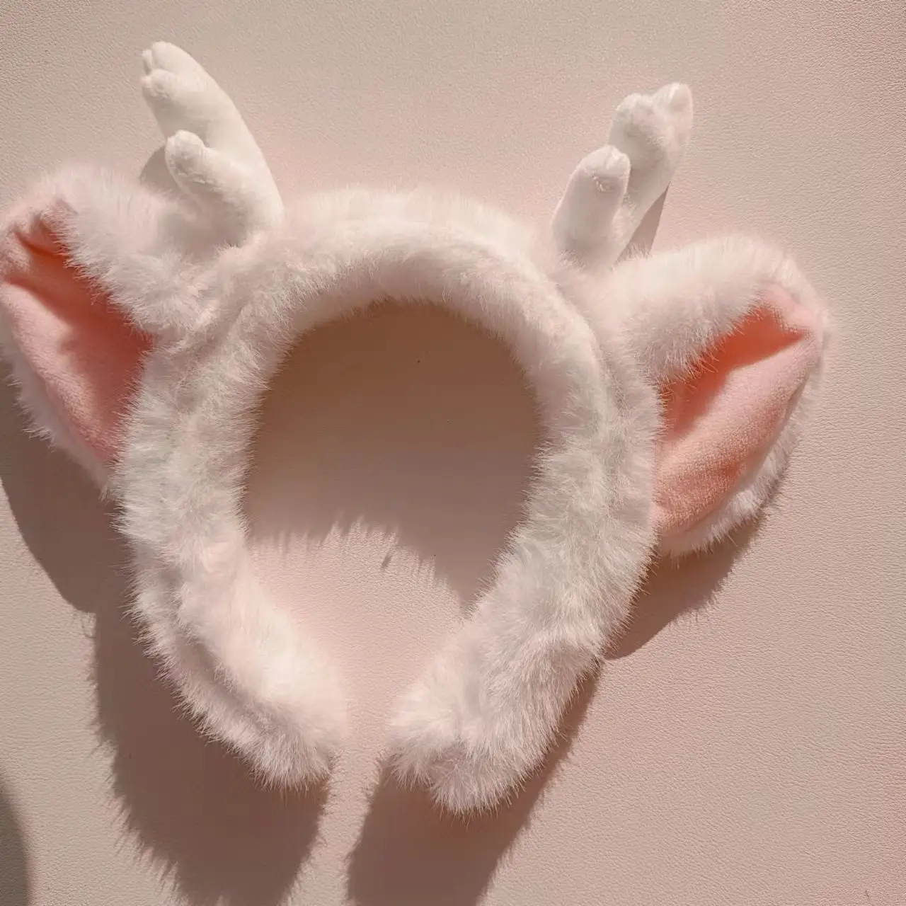 New Year Dragon Plush Headband Small White — feature 5