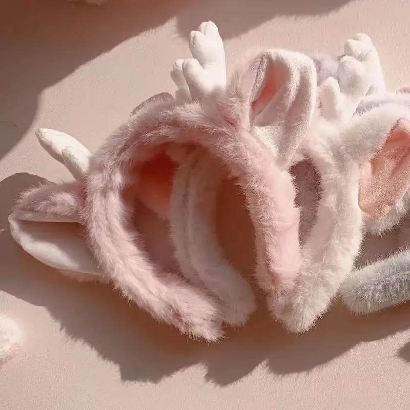 New Year Dragon Plush Headband Small White — feature 7