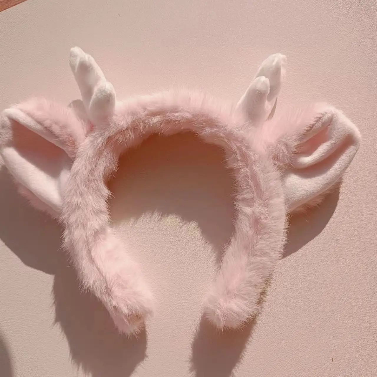 New Year Dragon Plush Headband Small White - Image 2