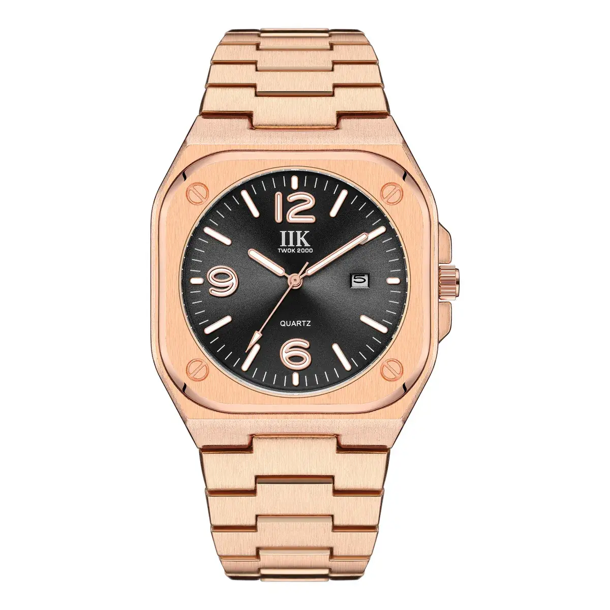 Luminous Square Men's Quartz Watch with Blue Dial - Image 5