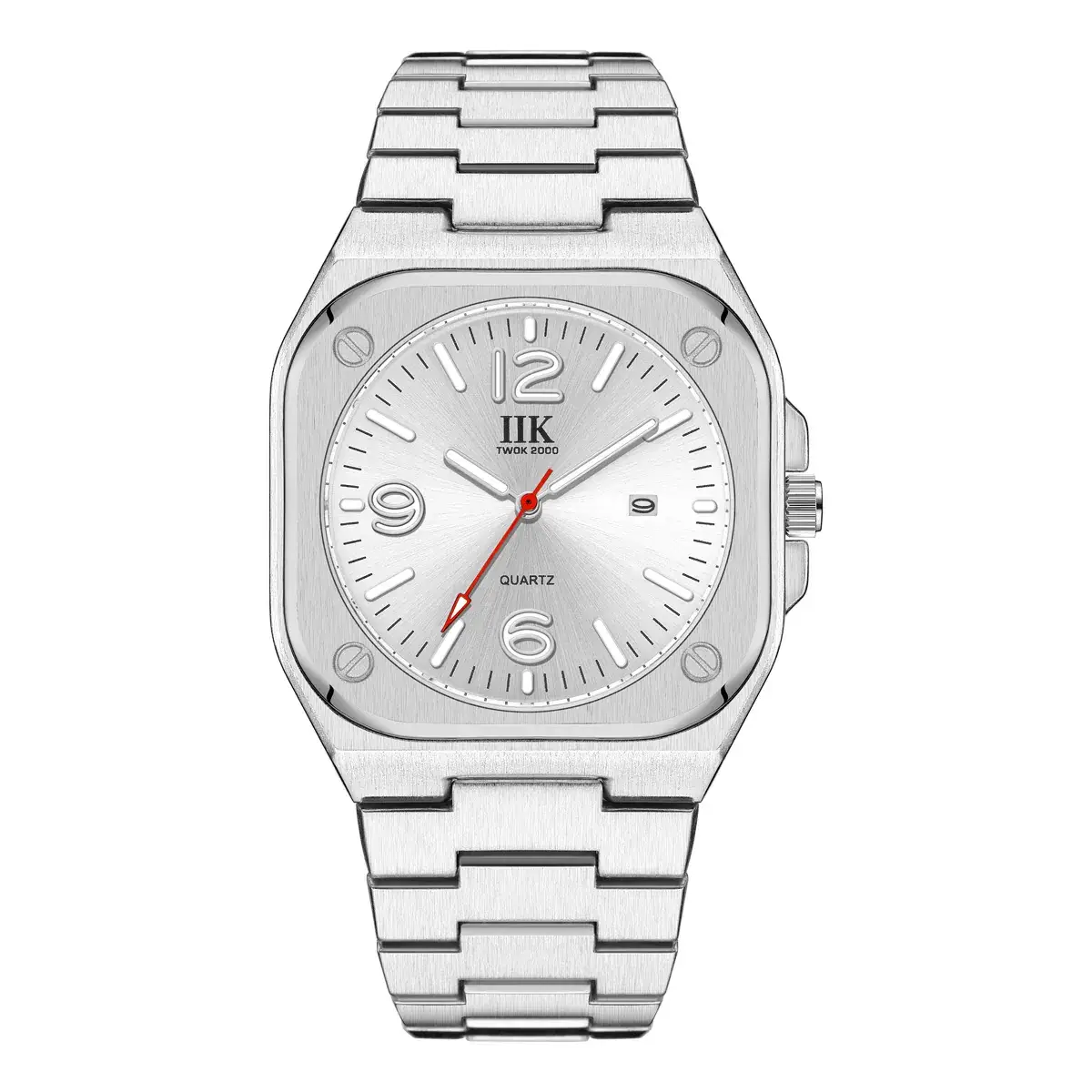 Luminous Square Men's Quartz Watch with Blue Dial - Image 3