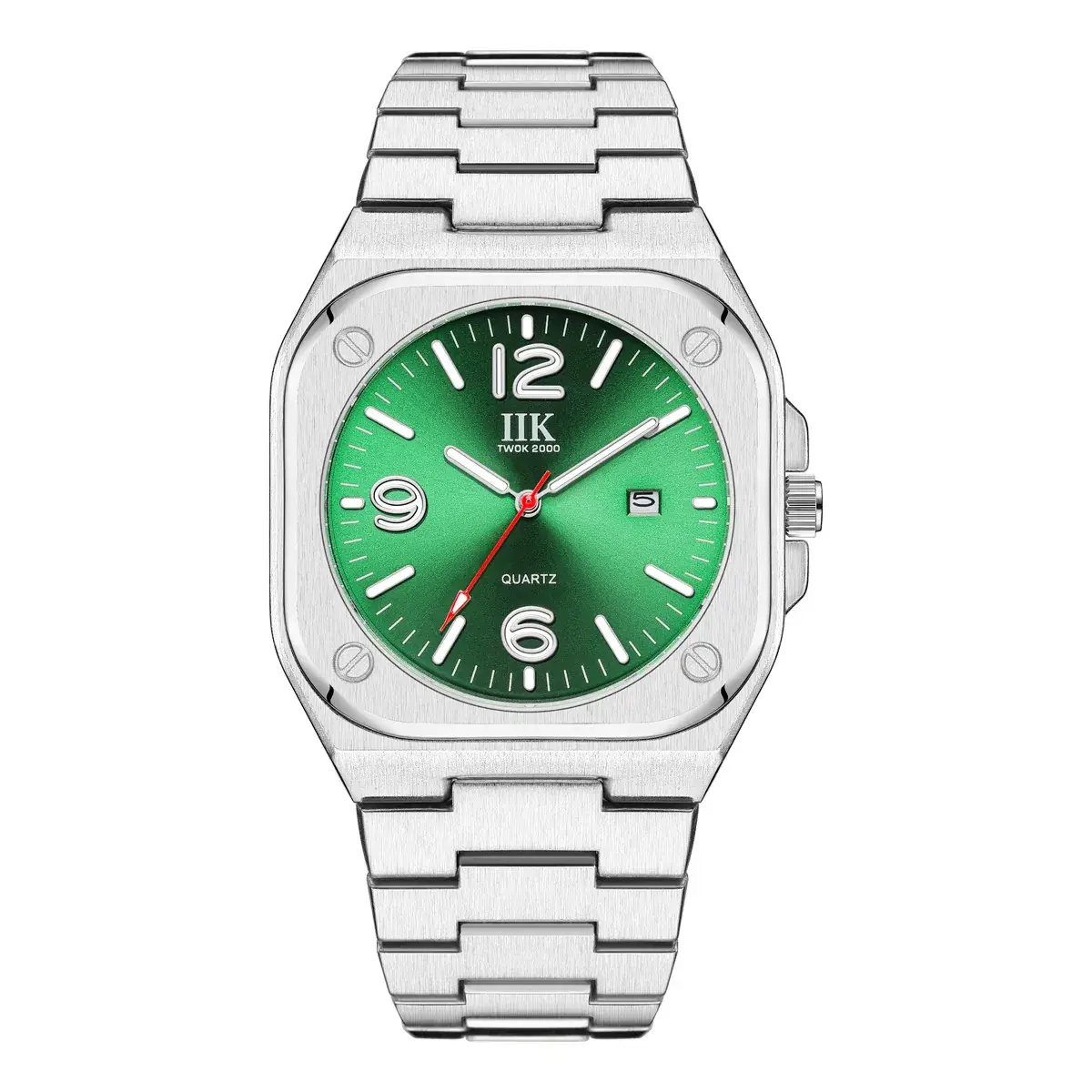 Luminous Square Men's Quartz Watch with Blue Dial - Image 4
