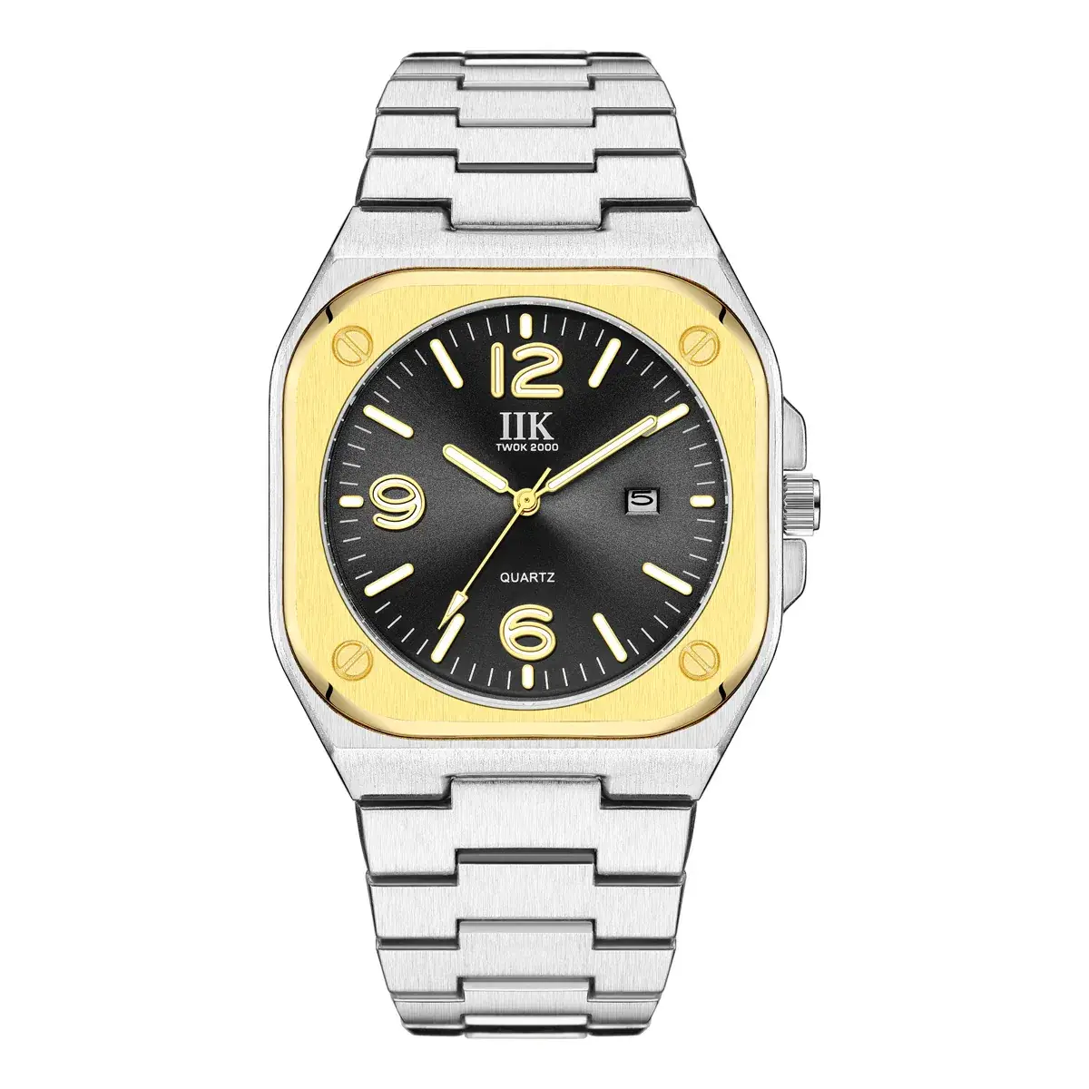 Luminous Square Men's Quartz Watch with Blue Dial - Image 8