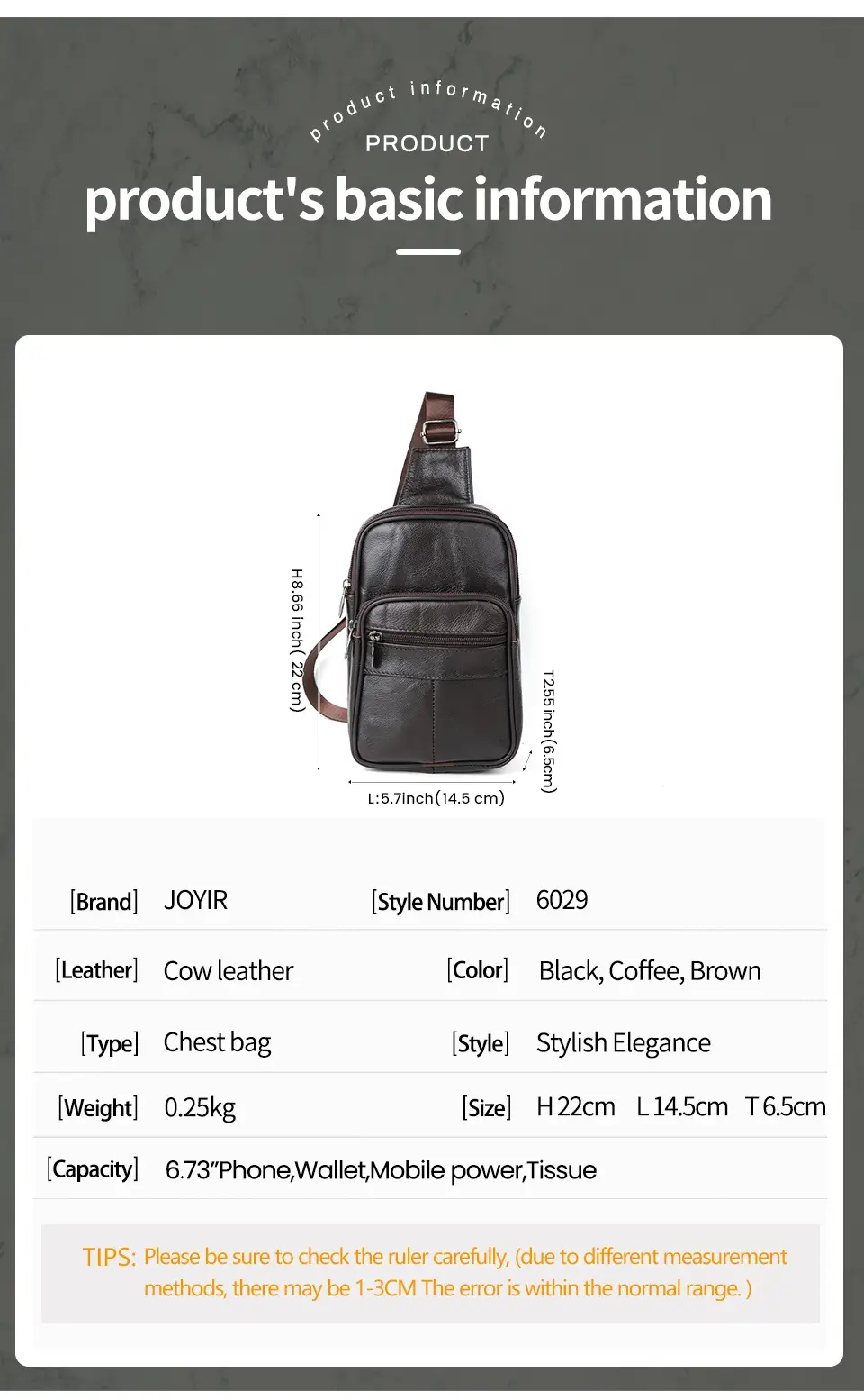 Korean Style Black Leather Crossbody Bag for Men — feature 11