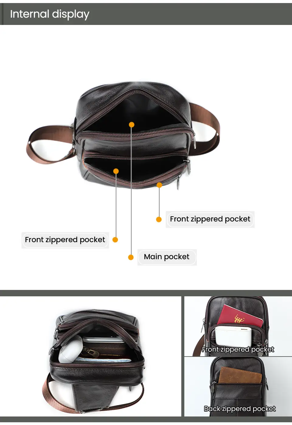 Korean Style Black Leather Crossbody Bag for Men — feature 12