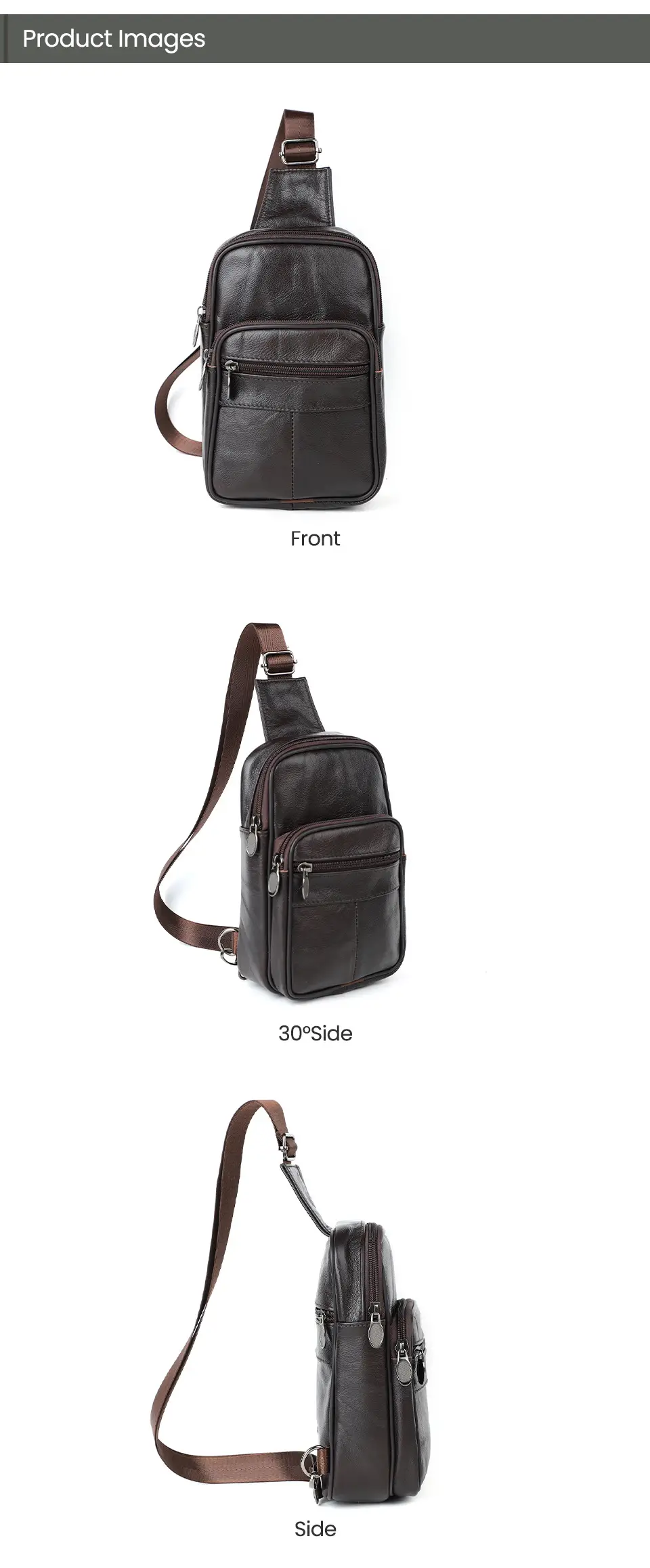 Korean Style Black Leather Crossbody Bag for Men — feature 14
