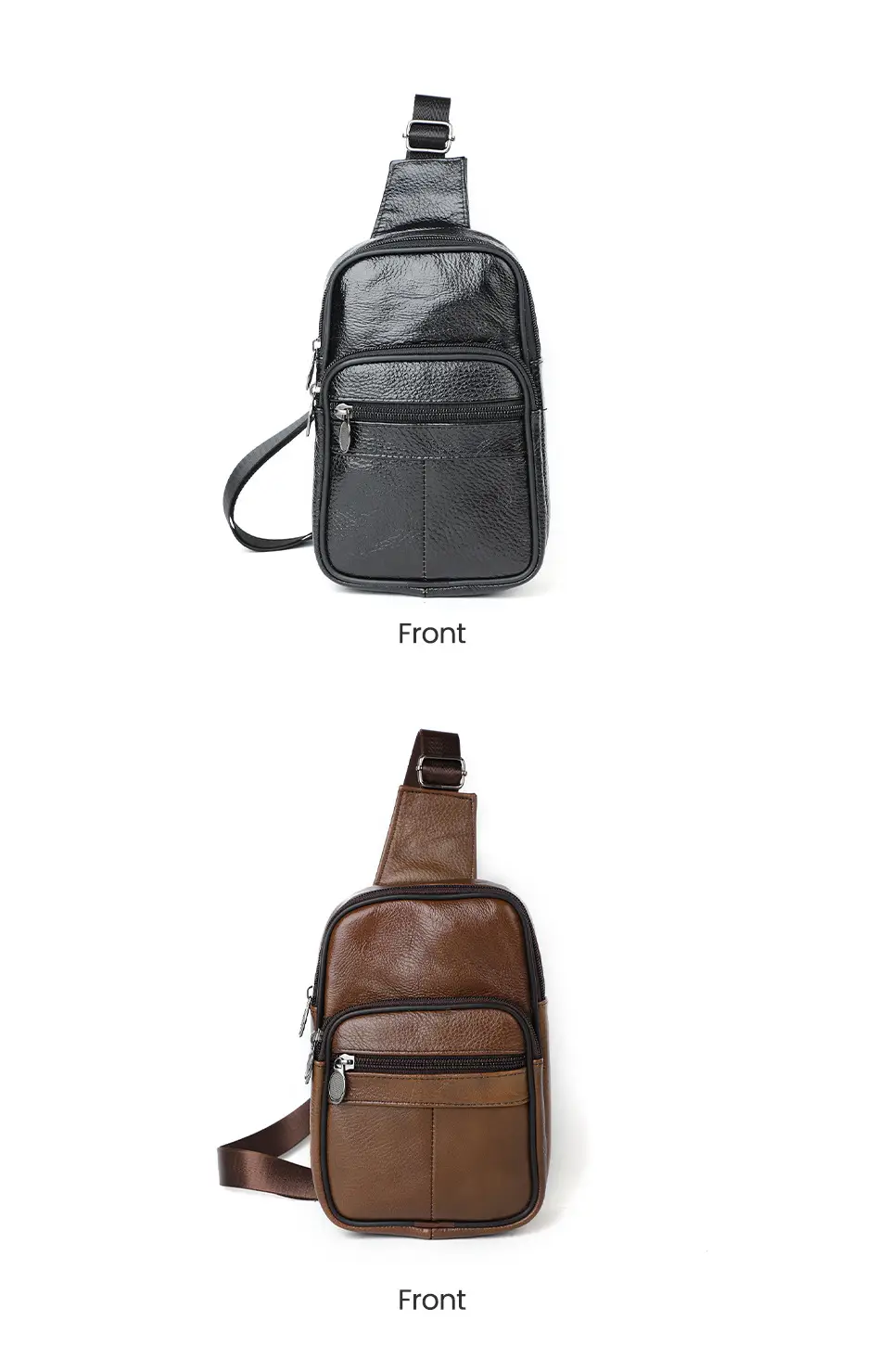 Korean Style Black Leather Crossbody Bag for Men — feature 16