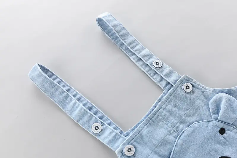 Kids Denim Overalls Rainbow Stripes T-Shirt Set — feature 17