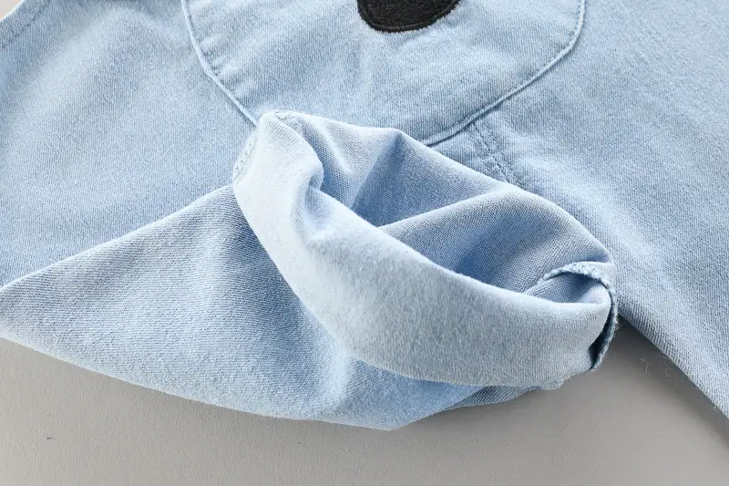 Kids Denim Overalls Rainbow Stripes T-Shirt Set — feature 22