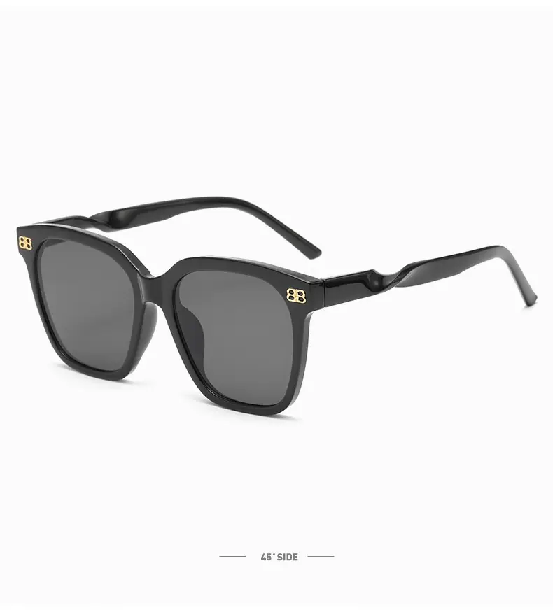 New B Letter Sunglasses Women Square Frame Gold — feature 20