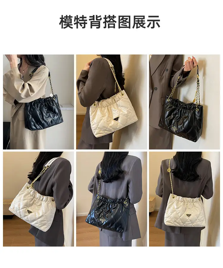 Black Quilted Chain Shoulder Bag for Women 2026 — feature 11