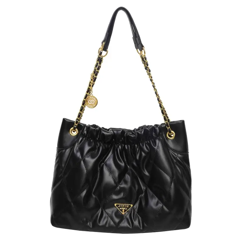 Black Quilted Chain Shoulder Bag for Women 2023 - Image 5