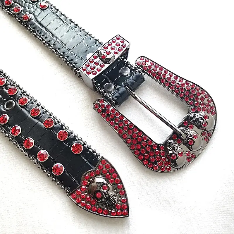 Skull Rhinestone Belt Ghost Head Dazzle Heavy Punk Style - Image 9