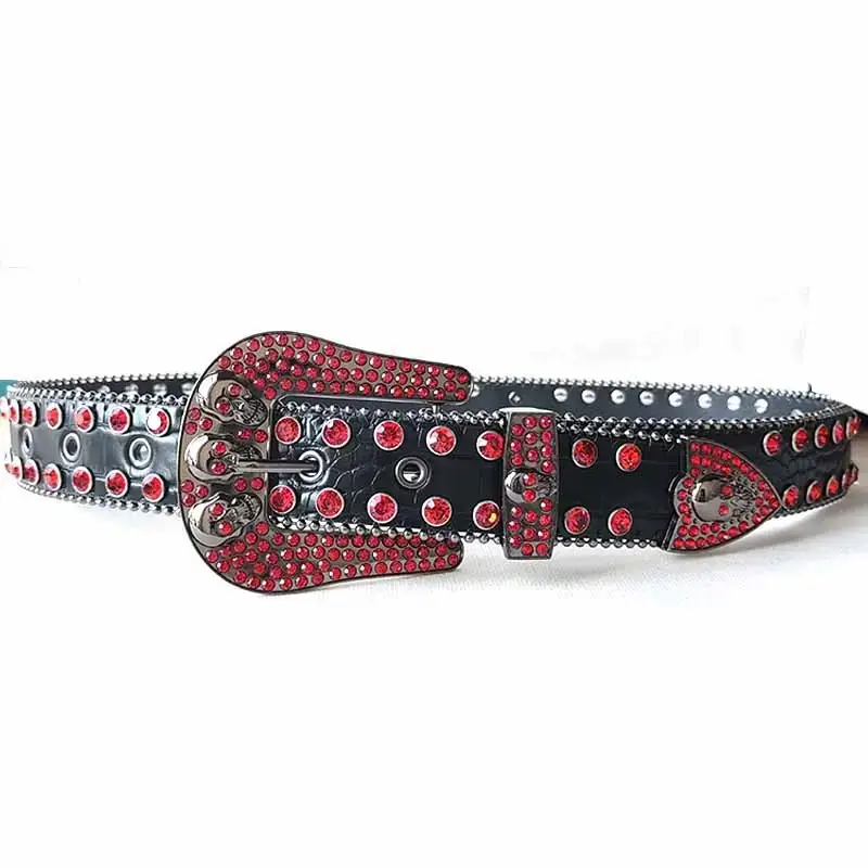 Skull Rhinestone Belt Ghost Head Dazzle Heavy Punk Style - Image 10