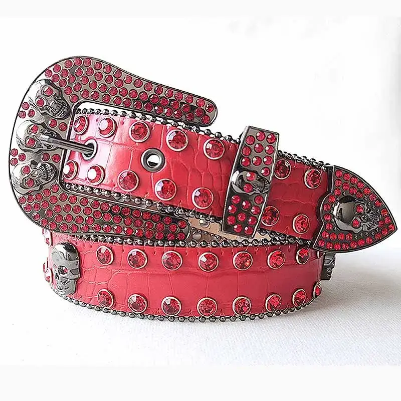 Skull Rhinestone Belt Ghost Head Dazzle Heavy Punk Style - Image 11