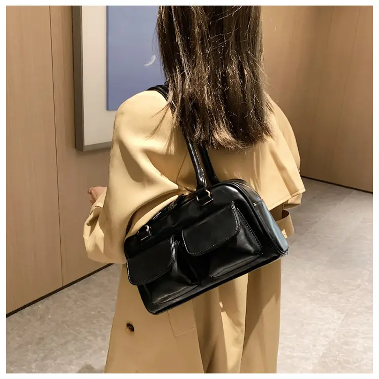 Women's Brown Leather Shoulder Bag 2023 Winter Niche Design โ feature 17