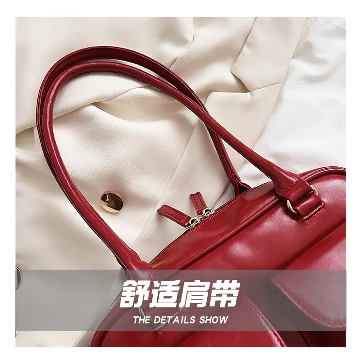Women's Brown Leather Shoulder Bag 2023 Winter Niche Design โ feature 4