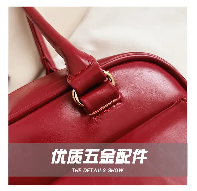 Women's Brown Leather Shoulder Bag 2023 Winter Niche Design โ feature 6