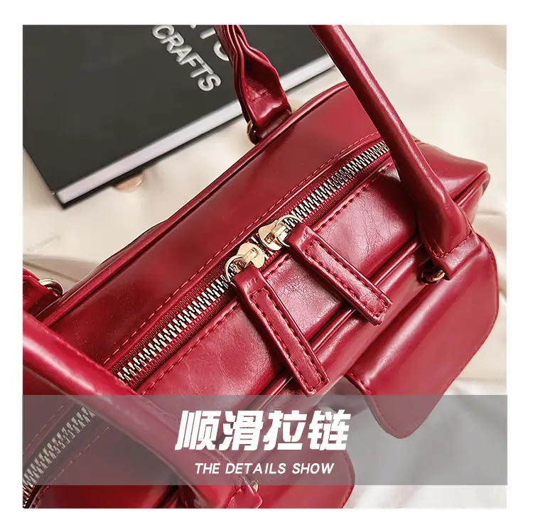 Women's Brown Leather Shoulder Bag 2023 Winter Niche Design โ feature 7