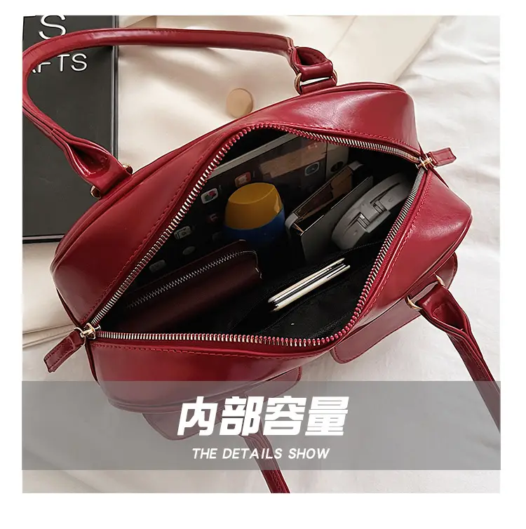 Women's Brown Leather Shoulder Bag 2023 Winter Niche Design โ feature 8