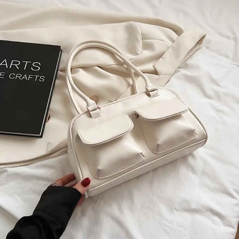 Women's Brown Leather Shoulder Bag 2023 Winter Niche Design - Image 4