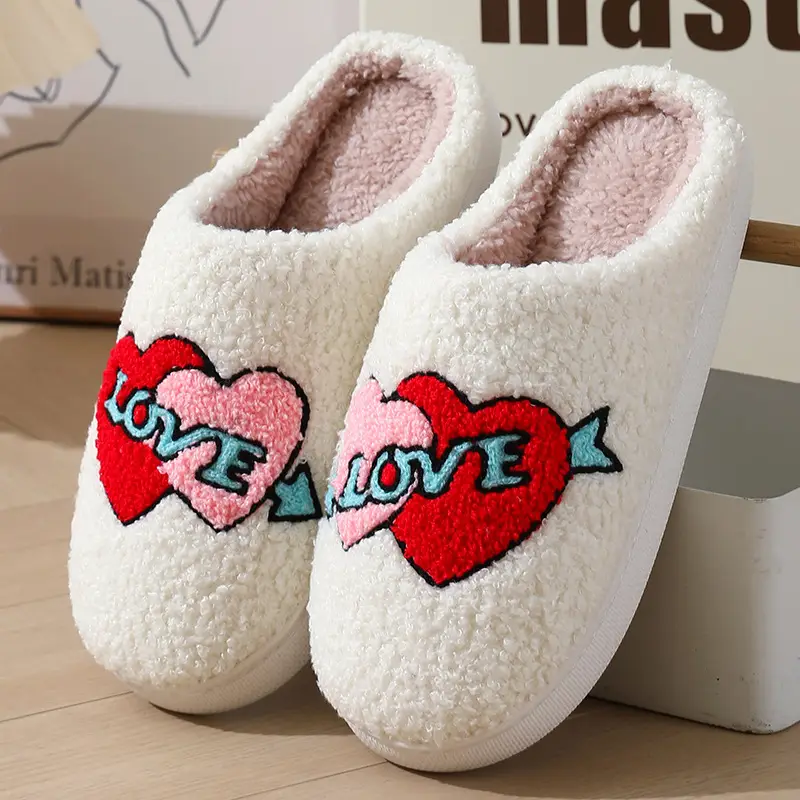 New Cross-Border Winter Christmas Deer Cotton Slippers for Women Wholesale Home Couple Indoor Elk Warm Slippers Winter Women