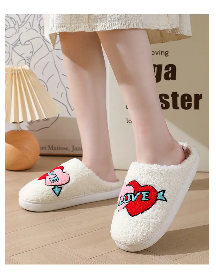 New Cross-Border Winter Christmas Deer Cotton Slippers for Women Wholesale Home Couple Indoor Elk Warm Slippers Winter Women — feature 13