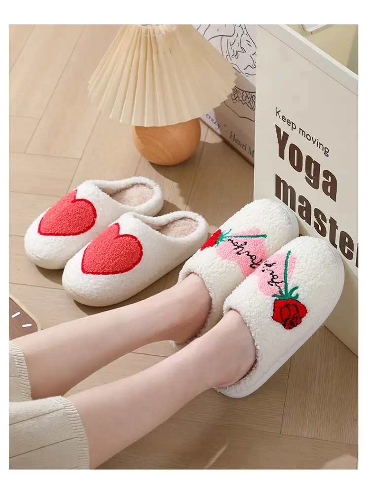 New Cross-Border Winter Christmas Deer Cotton Slippers for Women Wholesale Home Couple Indoor Elk Warm Slippers Winter Women — feature 15