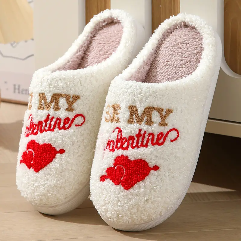 New Cross-Border Winter Christmas Deer Cotton Slippers for Women Wholesale Home Couple Indoor Elk Warm Slippers Winter Women