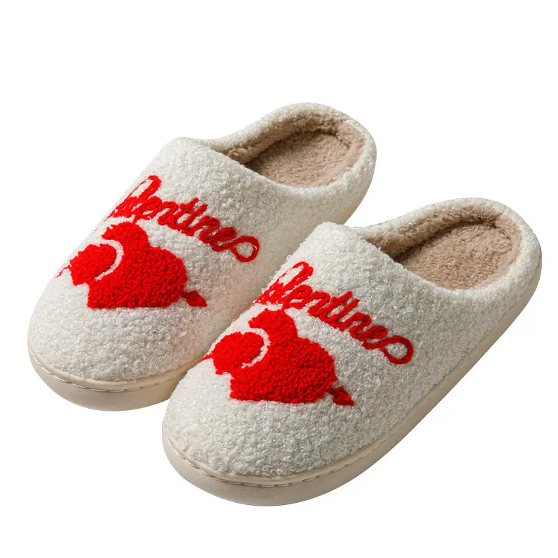 New Cross-Border Winter Christmas Deer Cotton Slippers for Women Wholesale Home Couple Indoor Elk Warm Slippers Winter Women