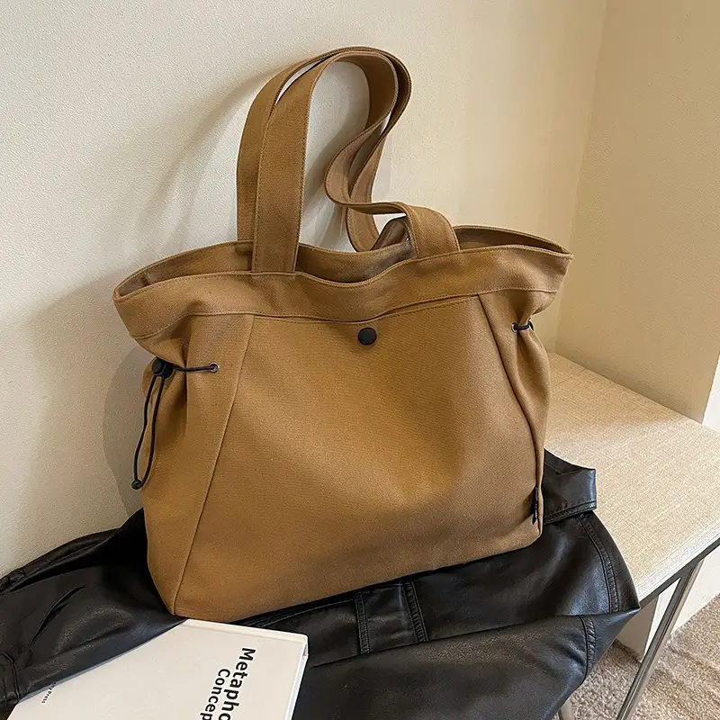 Women Canvas Tote Bag Large Capacity Autumn Winter - Image 3