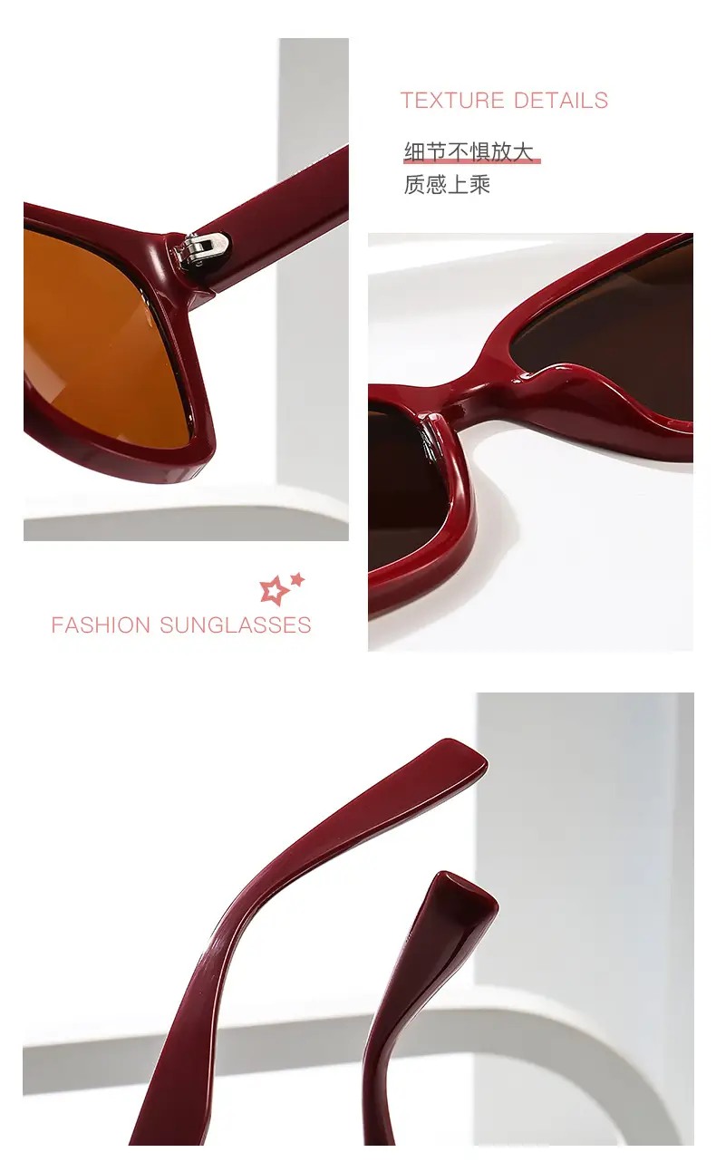 Anti-Uv Sunglasses Black Gray Frame Large Cross-Border β feature 10