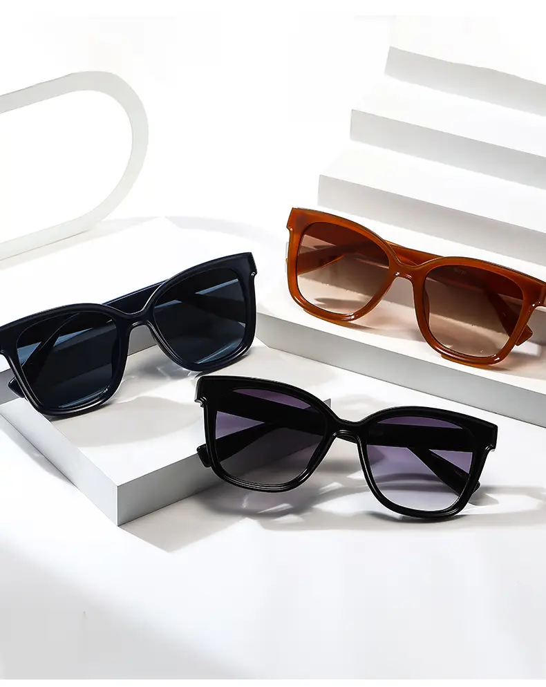 Anti-Uv Sunglasses Black Gray Frame Large Cross-Border β feature 11