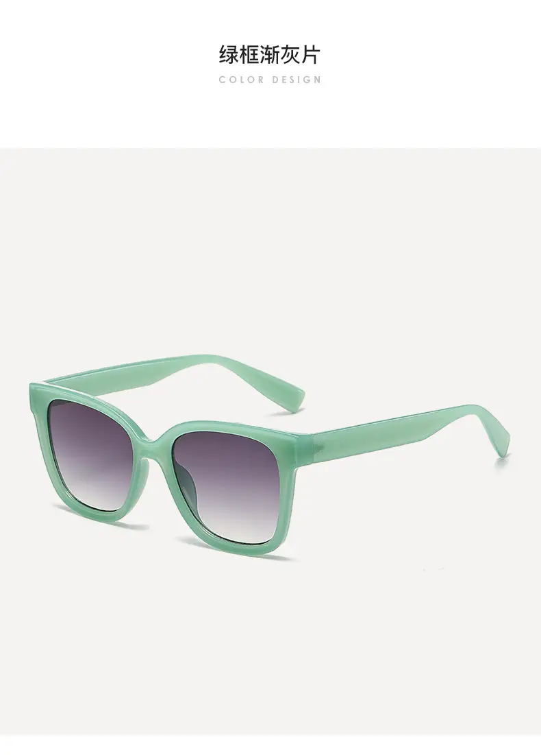 Anti-Uv Sunglasses Black Gray Frame Large Cross-Border β feature 15