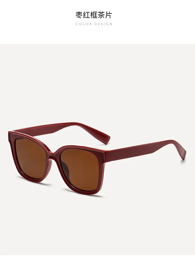 Anti-Uv Sunglasses Black Gray Frame Large Cross-Border β feature 18