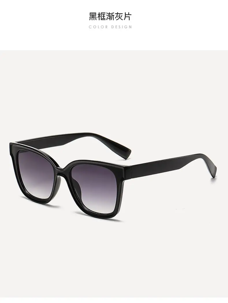 Anti-Uv Sunglasses Black Gray Frame Large Cross-Border β feature 19
