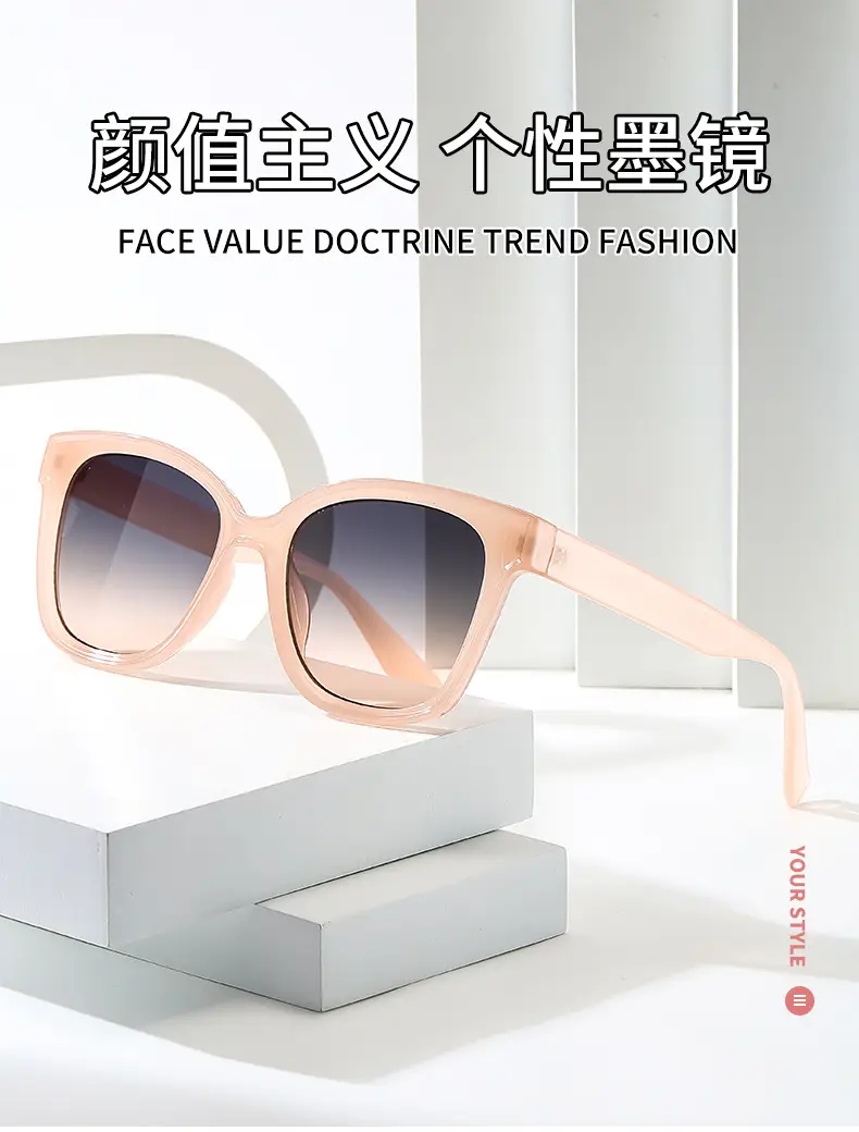 Anti-Uv Sunglasses Black Gray Frame Large Cross-Border β feature 8