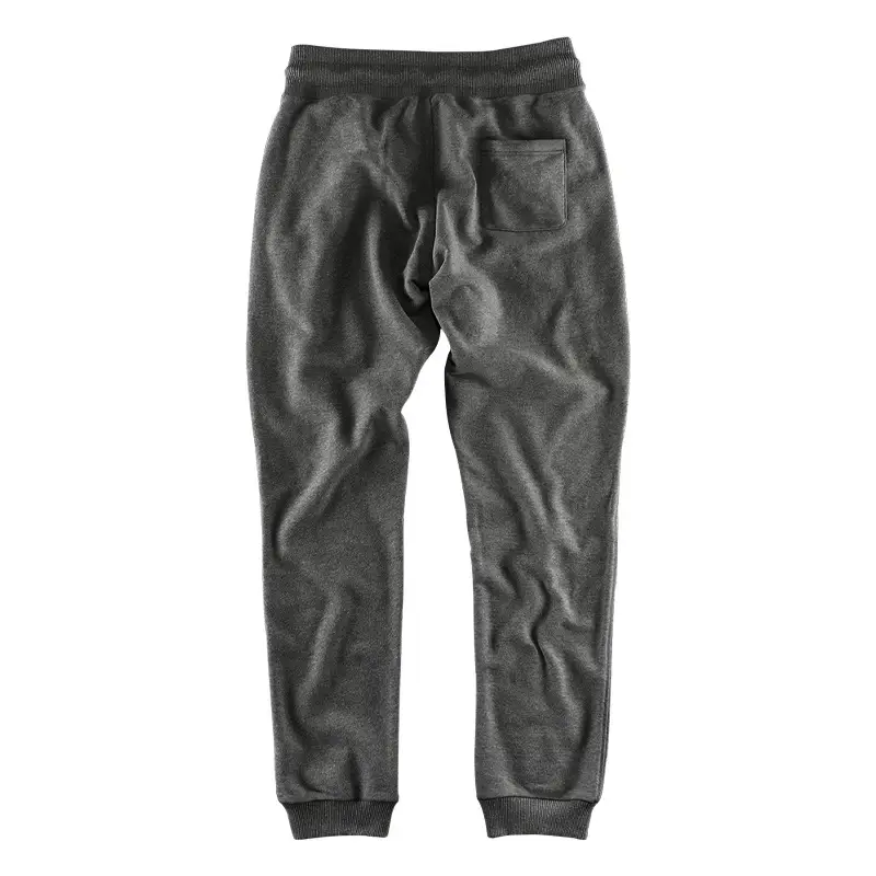 Men Winter Fleece Sweatpants Grey Black Training Leggings - Image 8