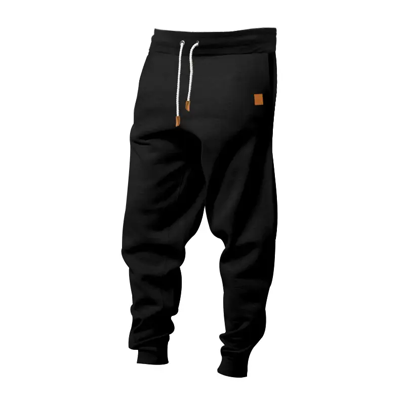 Men Winter Fleece Sweatpants Grey Black Training Leggings — feature 10