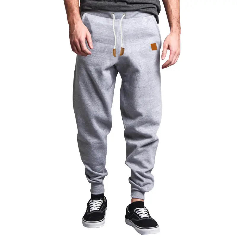 Men Winter Fleece Sweatpants Grey Black Training Leggings — feature 16