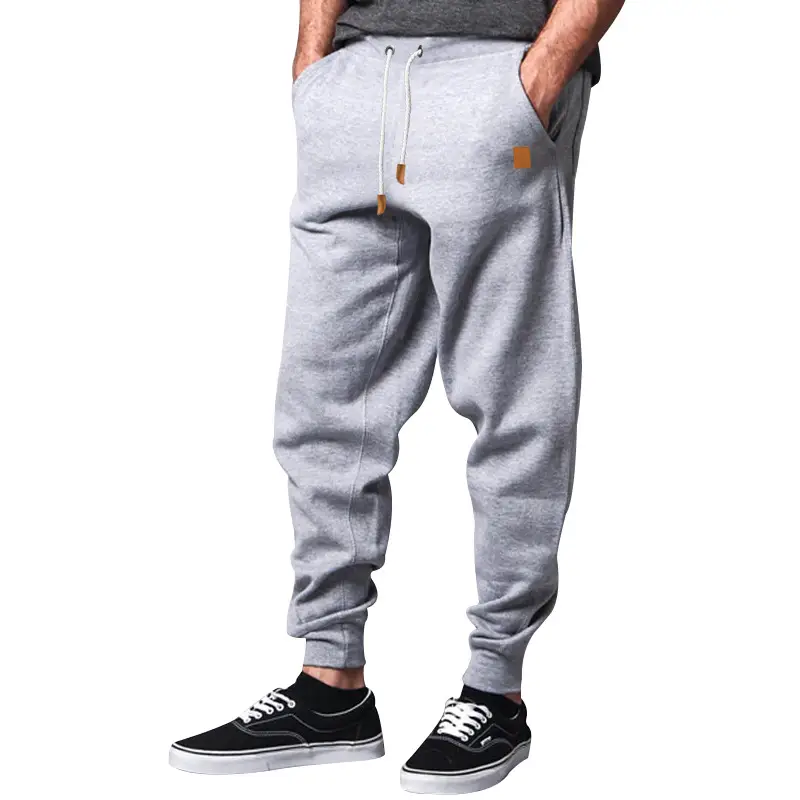 Men Winter Fleece Sweatpants Grey Black Training Leggings — feature 18