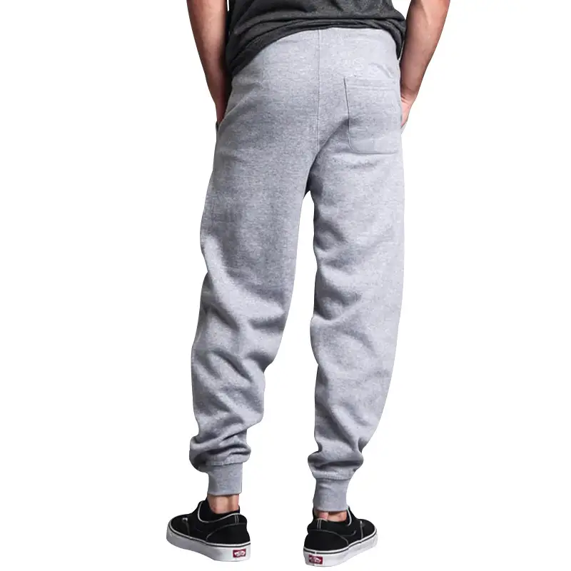 Men Winter Fleece Sweatpants Grey Black Training Leggings — feature 19